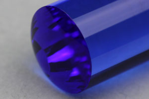 人工ブルー水晶印材の丸頭